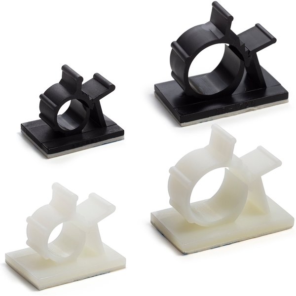 Lot de 10 attaches-câbles auto-adhésives réglables, supports de fixation, organisateurs de câbles, gestion des câbles de bureau