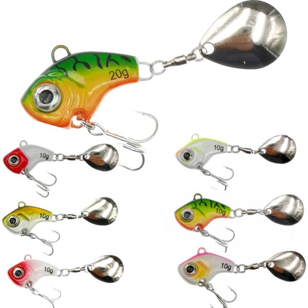 1Pcs Rotating Metal VIB vibration Bait Spinner Spoon Fishing Lures 5/10/15/20g Jigs Trout Winter Fishing Hard Baits Tackle Pesca