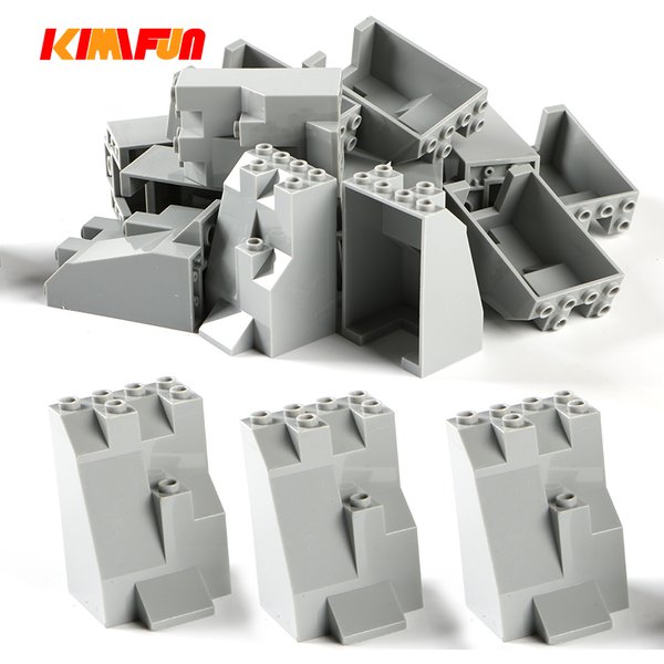 Moc Rock Panel Rockery Mountain Scene Bricks Set, City Street View, décennie s de construction en vrac, Jouets de bricolage, 100 g/paquet