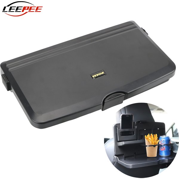 Mini support pliant de Table intérieure de voiture, pour salle à manger, boisson, café, boîte de rangement, plateau d'étagère, fixation arrière de siège, accessoires automobiles
