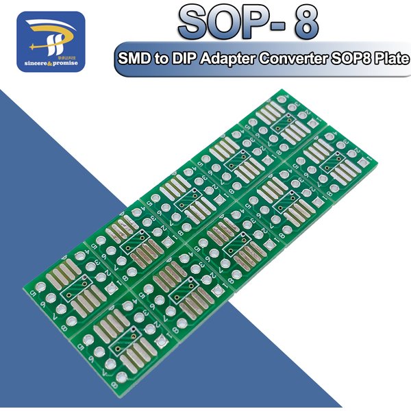10PCS SOP8 drehen DIP8 / SMD zu DIP IC adapter Buchse SOP8/TSSOP8/SOIC8/SSOP8 Bord ZU DIP Adapter Konverter Platte 0,65mm 1,27mm