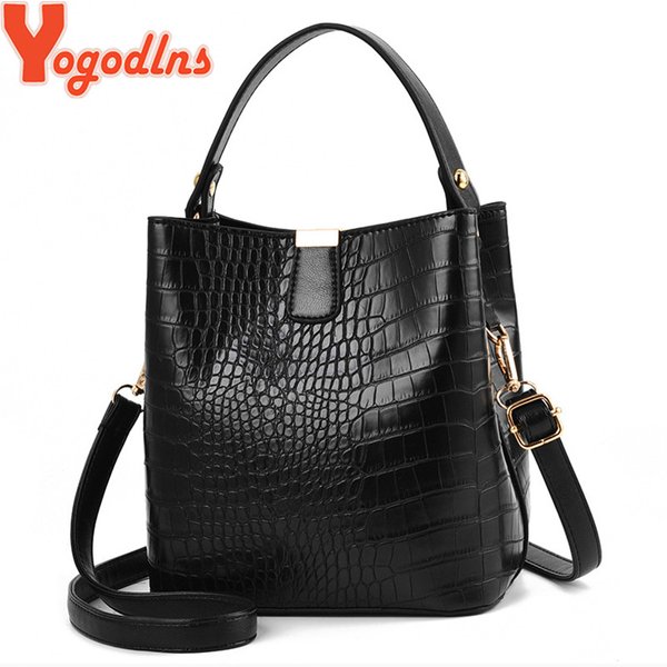 Yogodlns Retro Alligator Eimer Taschen Frauen Krokodil Handtasche Große Kapazität Umhängetasche Neue Schulter Messenger Tasche Telefon Geldbörse