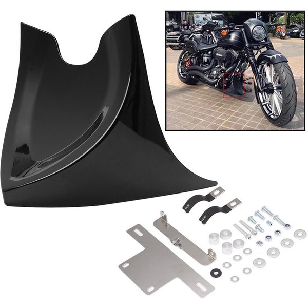 Motorcycle Universal Black Lower Chin Fairing Front Spoiler For Harley Sportster XL Fatboy Softai V-ROD Touring Glide All Model
