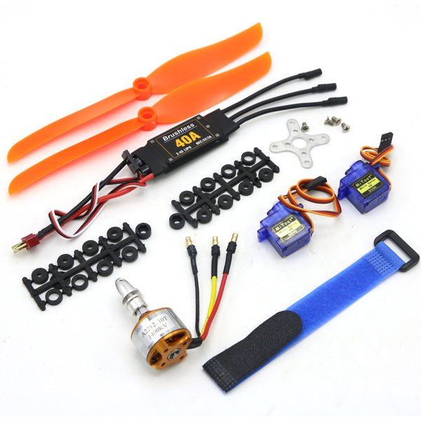 A2212 2212 2200KV 1400KV 1000KV Brushless Motor 30A 40A / 40A BLheli ESC SG90 9G Micro Servo for RC Fixed Wing Plane Helicopter