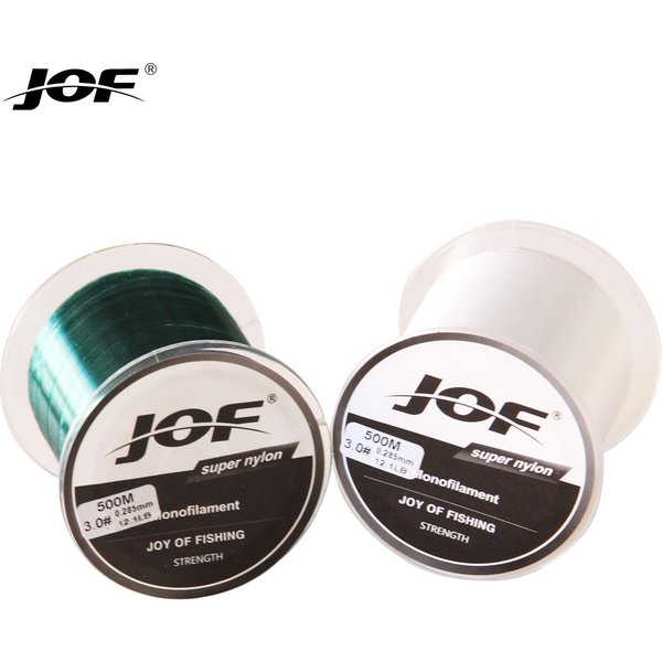JOF 500m Super Strong Nylon Fishing Line Japan Monofilament 4-28LB Saltwater/Freshwater Monofilament Japan Material Super Fish