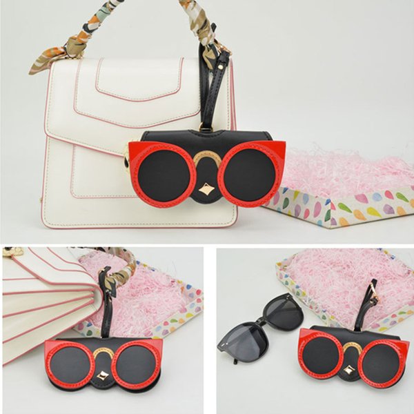 2025 mignon dessin animé belle Animal étui à lunettes de soleil femmes en cuir PU doux ananas étoile portable stockage Protection lunettes sac