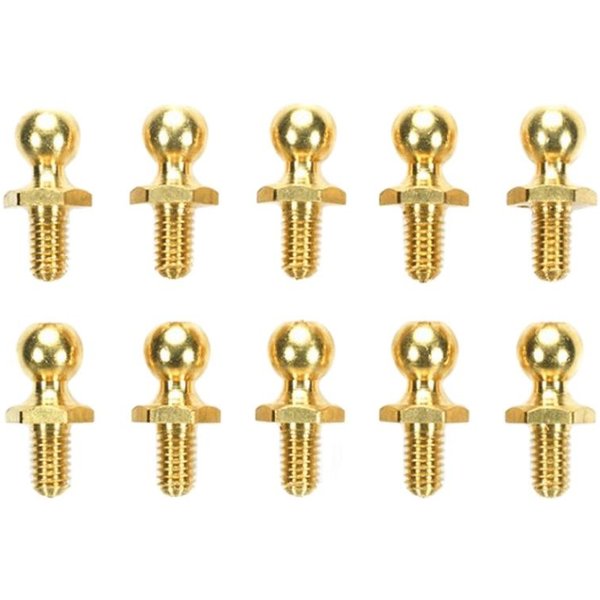 Vis à tête sphérique ronde à filetage M3 H62, connecteur de colonne à rotule universel en laiton pour accessoires de bateau modèle RC DIY 10 pièces