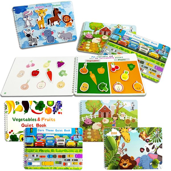Livre d'Activités PrésвSilencieux Montessori pour Bébé, Jouets d'ApprentiCumbria pour Tout-Petits