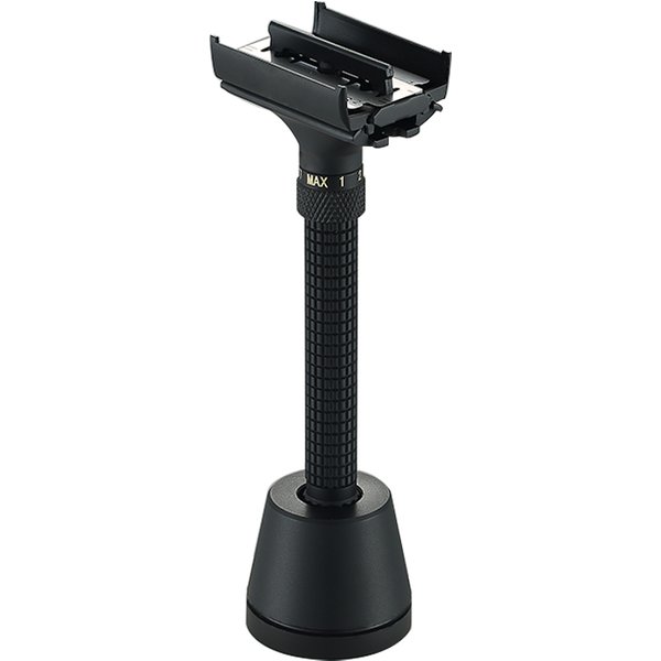 YINTAL Adjustable Butterfly Open Double Edge Safety Razor Set Matte BLACK Brass Razors 1 Razor 1 Base 5 Blades