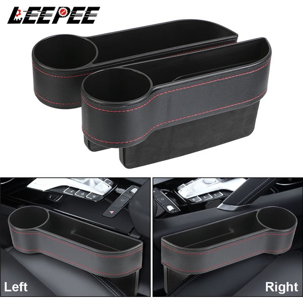 PU Leder Auto Sitz Lücke Lagerung Box Universal Sitz Lücke Schlitz Box Mit Lade Loch Telefon Flasche Schlüssel Halter Box Auto Organizer