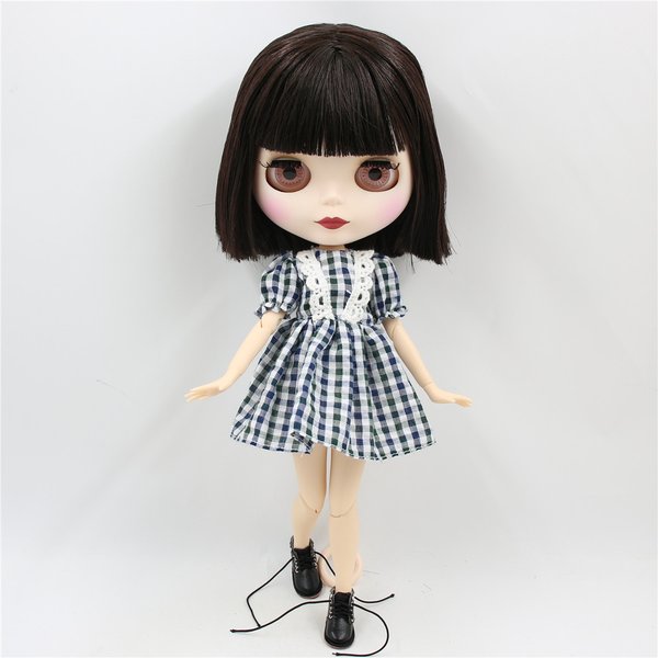 ICY DBS Blyth poupée 1/6 bjd corps articulé cheveux courts bruns visage mat 30cm jouet filles cadeau anime