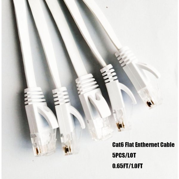 Câble Ethernet 5 pièces/lot, 0.2m/0.3m/0.5m/1m, câble Cat6 UTP, câble réseau RJ45, cordon de raccordement pour routeur et ordinateur portable
