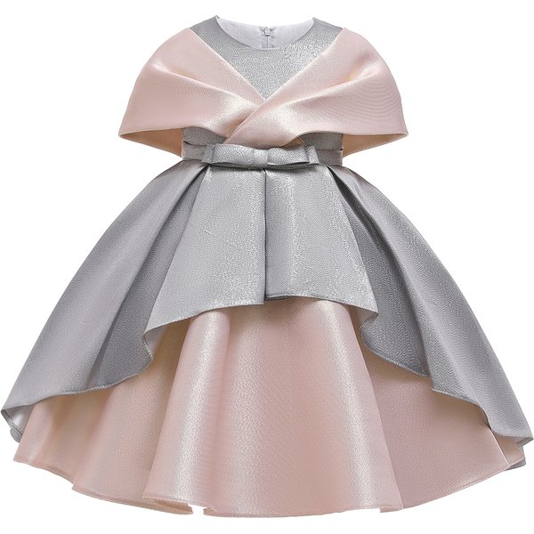 2 Ways Wear Elegant Kids Bridesmaid Dress Flower Girl Party Dresses For Girls Wedding Ball Gown Children Birthday Princess Dress