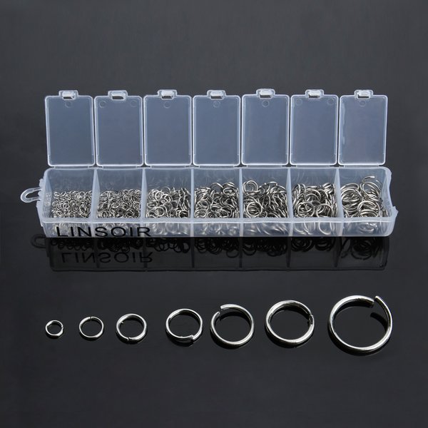 1Box 3-10mm Mixed Edelstahl Offene Binderinge Split Ringe Anschlüsse Für Diy Schmuck Machen DIY Halskette handwerk Zubehör