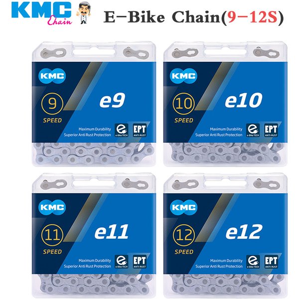 KMC E-BiKE Chain E9 E10 E11 E12 Bicycle Chains 9s 10s 11s 12s E-Bike Parts 130/136 Links Anti-rust Electric Sport Bicycle Parts