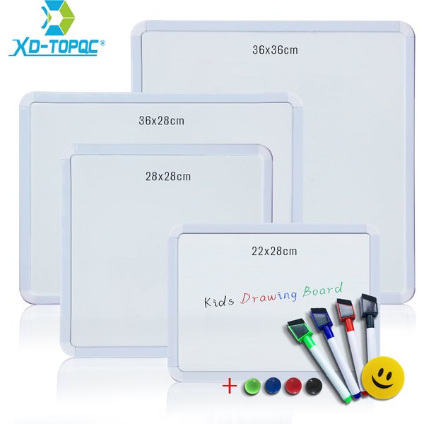 Tableau blanc magnétique en PVC, 4 Styles, cadre pour messages, tableau blanc sur réfrigérateur, décoration d'angle rond, planche à dessin pour Notes WB03