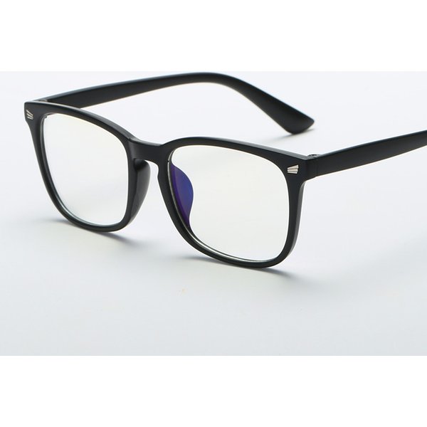 Modische Unisex-Quadratbrille, schlichte Brille, Vollrahmenbrille für Männer und Frauen, Strahlenschutz, optische Brille