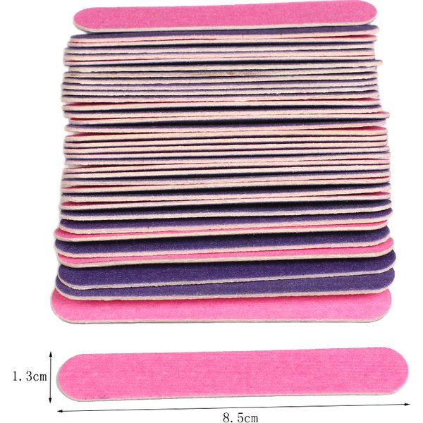100 pcs/Lot Mini limes à ongles jetables tampon bloc de ponçage Double face 180/240 outil de manucure et de pédicure professionnel limes à ongles