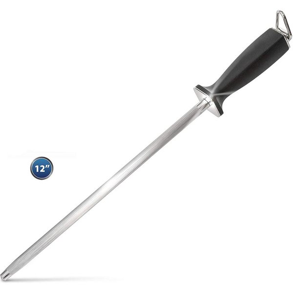 LMETJMA Premium 12 zoll Messer Spitzer Stange Chef Diamant Schärfen Honen Stange Stick für alle Küche Messer KC0311