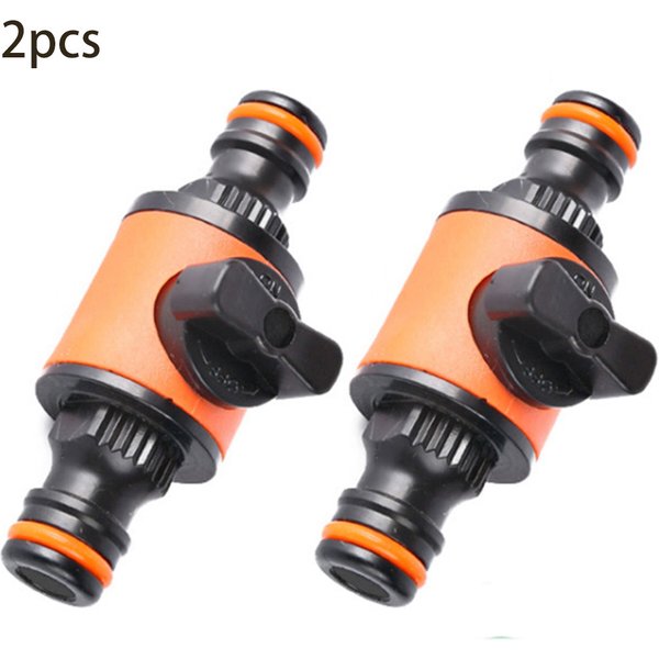Tuyau d'arrosage en ligne, 2 pièces, robinet de robinet, raccord de Valve d'arrêt, connecteur d'irrigation d'arrosage, coupleur rapide de 16mm, fournitures de jardin