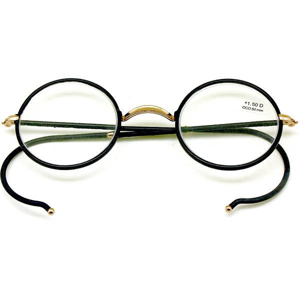 Retro Reading Glasses Metal Round Frame + 1.0 to + 3.5 Portable Pocket Reader