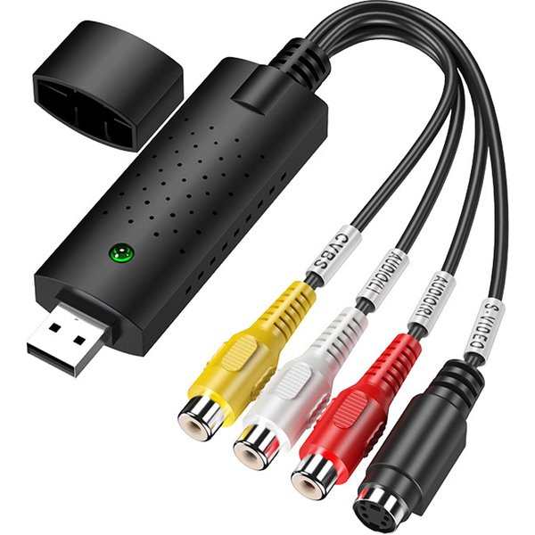 Convertisseur VHS vers numérique USB 2.0, carte de Capture Audio, boîtier VHS, magnétoscope TV vers convertisseur numérique, prise en charge Win 7/8/10