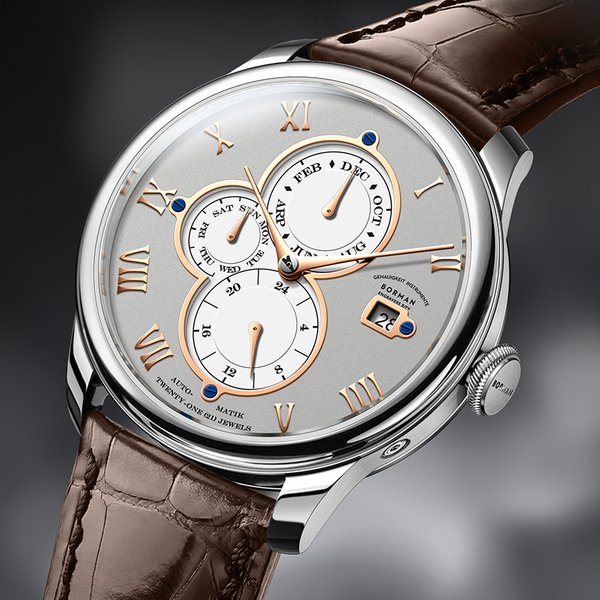 Montres mécaniques automatiques pour hommes avec cadran multifonction, horloges en cuir rétro, saphir, étanche à 50m, marque de luxe, faillite, BM18011