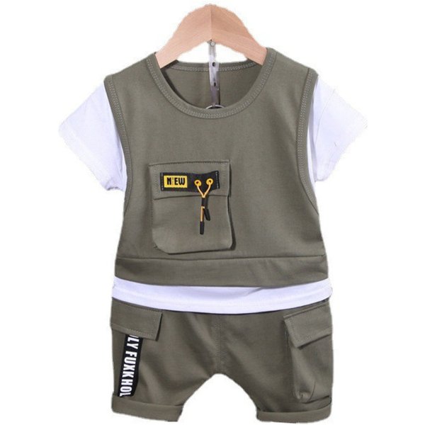 Neue Sommer Baby Mädchen Kleidung Säuglings Jungen Kleidung Kinder Casual T-Shirt Shorts 2 Teile/satz Kleinkind Sport Kostüm Kinder Trainingsanzüge