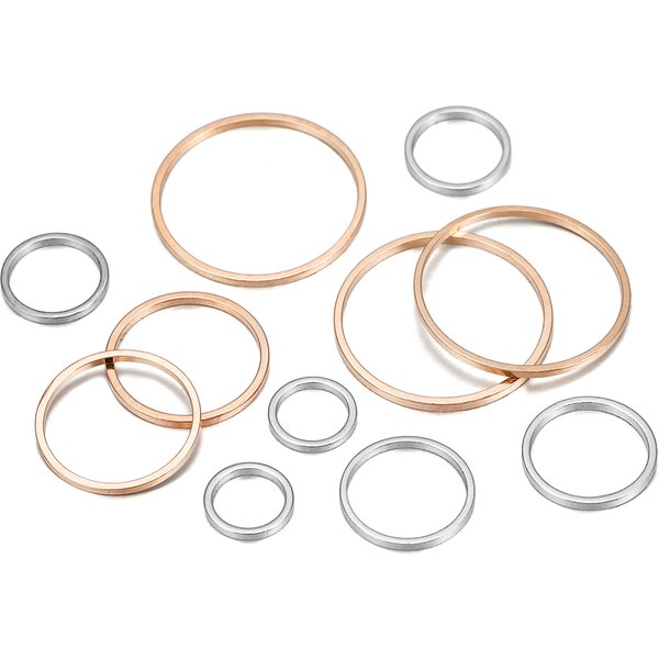 20-50Pcs Round Diameter 8-60mm Hoops Earring Wires Connectors Closed Rings For DIY Pendant Jewelry Making Supplies Accessories
