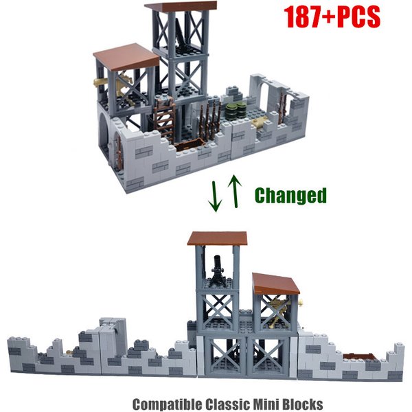 MOC Military Construction Building Blocks Toys for Boys Children Birthday Gift Compatible Technical Transformed Blocks Toy