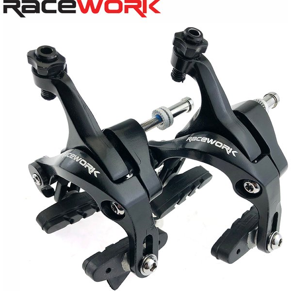 RACEWORK – étriers à double Pivot pour vélo de route, frein de vélo de course, étrier de traction latérale en aluminium avant et arrière avec plaquettes de frein