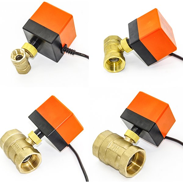 Vanne à bille motorisée 1/2 "3/4" 1 "2", 220V 12V 24V, 3 fils, commande à 2 points, vanne à bille électrique en laiton