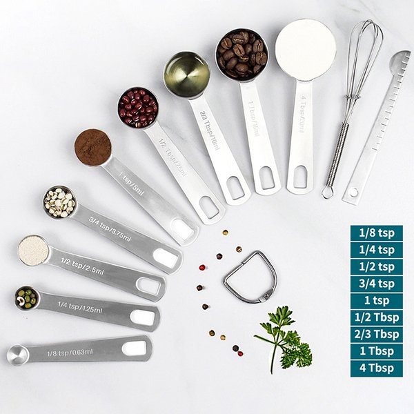 Ensemble de cuillères à mesurer-outils de mesure robustes en acier inoxydable pour la cuisine et la cuisson à domicile