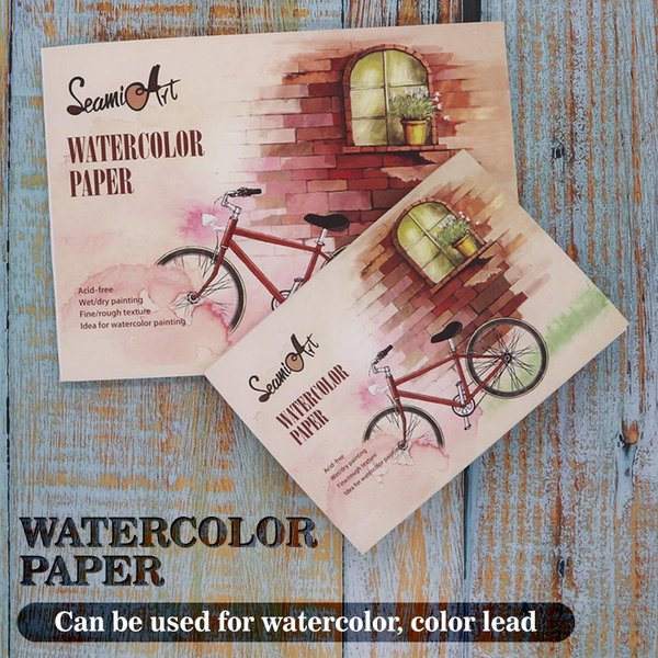 SeamiArt A5/A6 12Sheet 230gsm Watercolor Sketchbook for Beginner Watercolor Painting Art Supplies