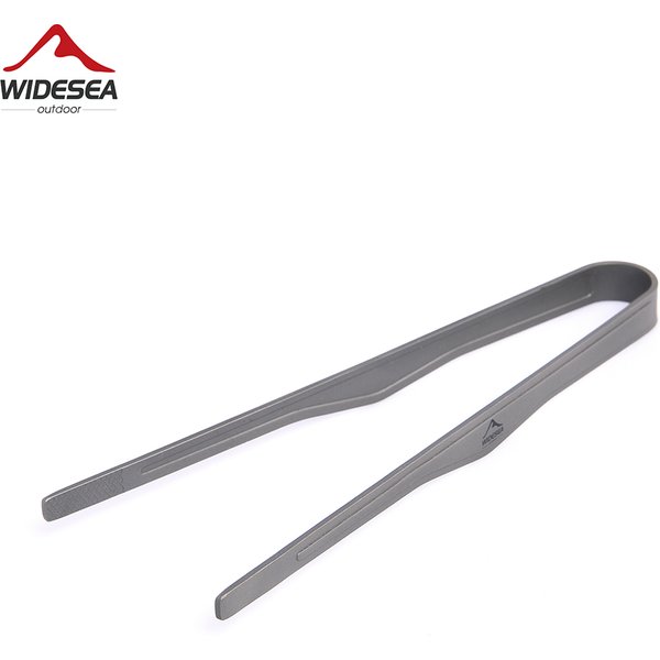 Widesea Camping titane tasse à thé pince extérieure ultraléger Steak couvercle Barbecue anti-brûlure thé pince vaisselle Toast pinces