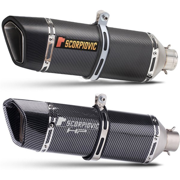 470MM Universal Motorrad Auspuff Schalldämpfer Carbonfaser Modifizierter Auspuff DB Killer für TMAX530 Z900 CBR500 TRK502 ZX10R ZX6R