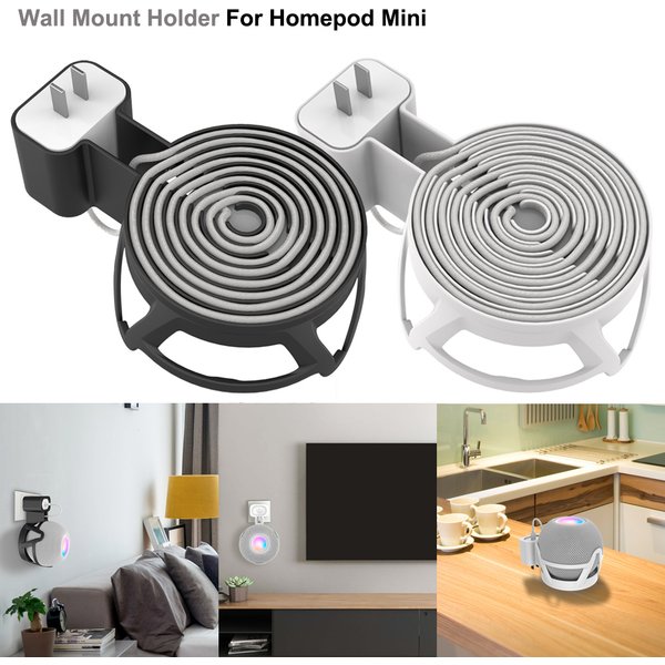 Wall Mount Stand Hanger For HomePod Mini Smart Speaker Outlet Holder Space Saving Bracket Wall Shelf For Homepod Mini Stand