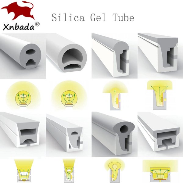 Tube de ULau néon LED, bande lumineuse flexible, tube de lampe souple, gel de pton, étanche IP67, décoration, WS2812B, WS2811, SK6812, WS2815