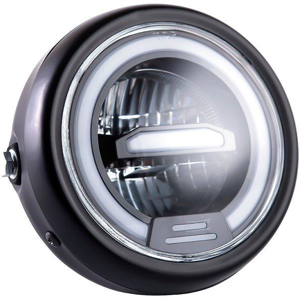 Lampe de sauna LED pour moto, phare rond universel pour Harley Sportster 73Inboulon ber BobHonda CB400, 6.5 pouces