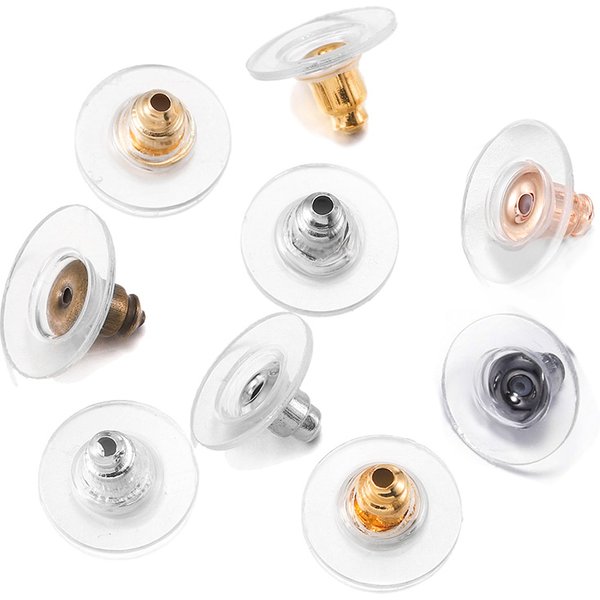 100-200 pièces boucles d'oreilles en caoutchouc dos bouchon écrous boucle d'oreille arrière fournitures pour bijoux bijoux à bricoler soi-même résultats fabrication d'accessoires