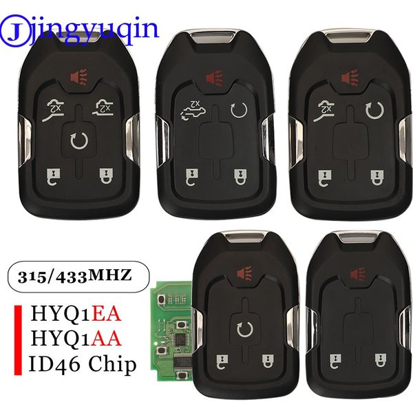 Jingyuqin Smart Key Fob 315/433Mhz ID46 HYQ1AA HYQ1EA For Chevrolet Tahoe Silverado Suburban GMC Terrain Acadia YUKON XL Sierra