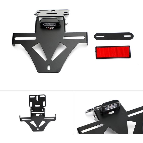 Areyourshop Universal Motorrad Einstellbare Winkel Lizenz Nummer Platte Rahmen Halter Halterung Motor Bike Teile