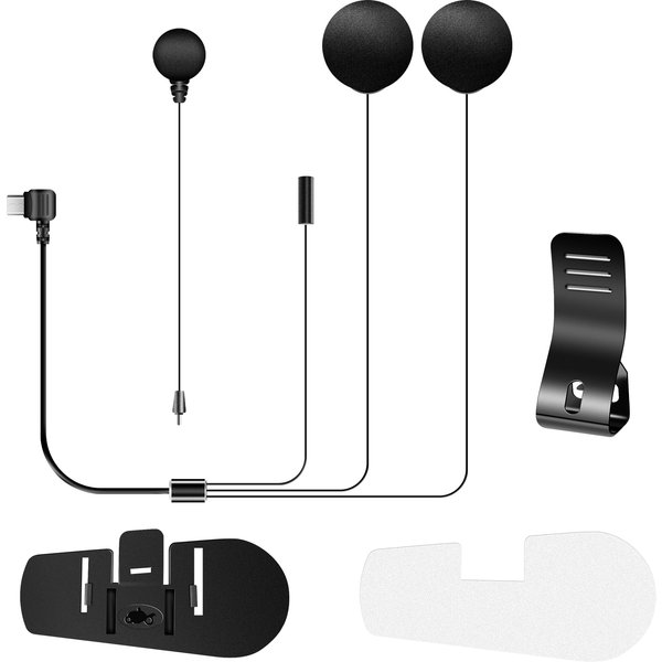 Microphone, haut-parleur et écouteur Fodsports avec clip, uniquement compatible avec les casques de moto Bluetooth Intercom FX8 AIR FX8 PRO