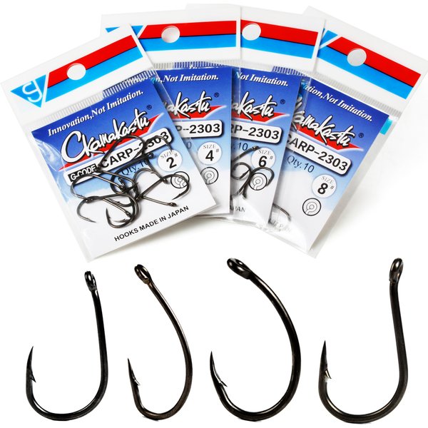 30 Stück/Set Karpfenhaken aus Kohlenstoffstahl mit Beschichtung, Breiter Öffnung und Mikro-Widerhaken, Matt Schwarz Yn Haken für Grobfisch-GamakaTSU