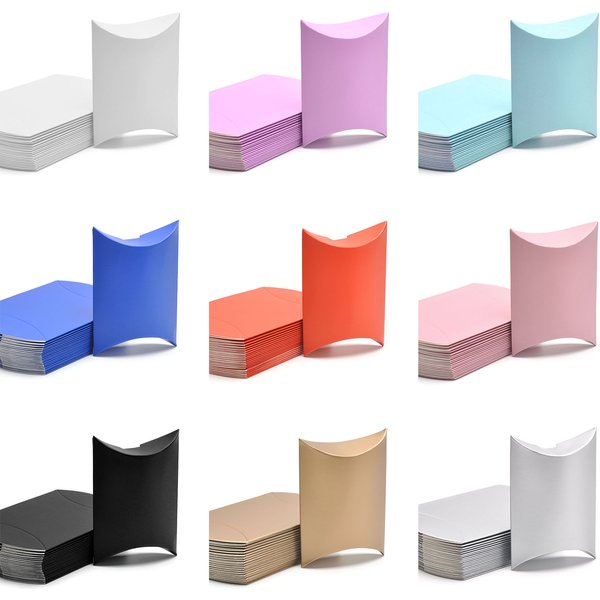 100 pcs/lot oreiller faveur de fête de mariage papier bricolage boîte-cadeau boîtes à bonbons approvisionnement accessoires faveur papier Kraft coffrets cadeaux
