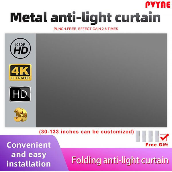 Écran de projecteur réfléchissant haute luminosité 60 100 130 pouces 16:9 écran de Projection en tissu pour projecteur domestique Espon BenQ TD96