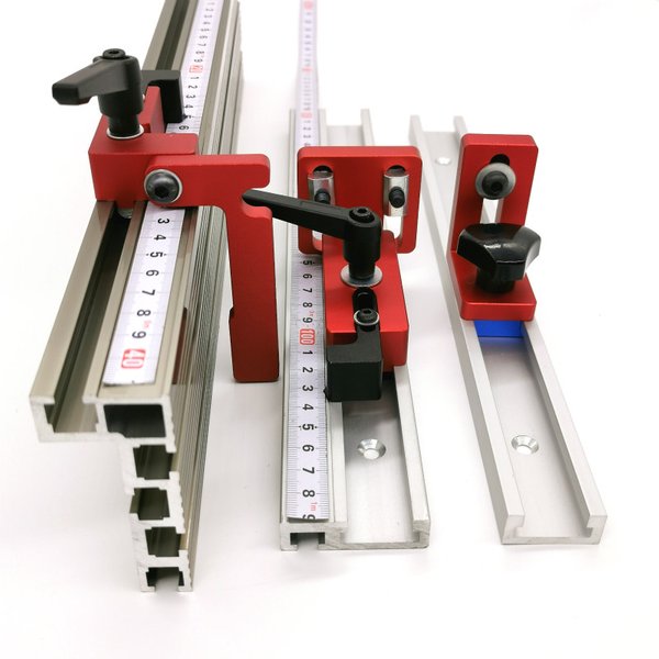 Butée de guidage en T pour le travail du bois, limiteur de glissement en alliage d'aluminium pour guide d'onglet, butée de positionnement pour guide d'onglet de scie de table