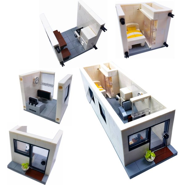 MOC City House Building Blocks Toys Compatible Classic Mini Furniture Bricks Toys for Children Birthday Gift Juguetes Bloques