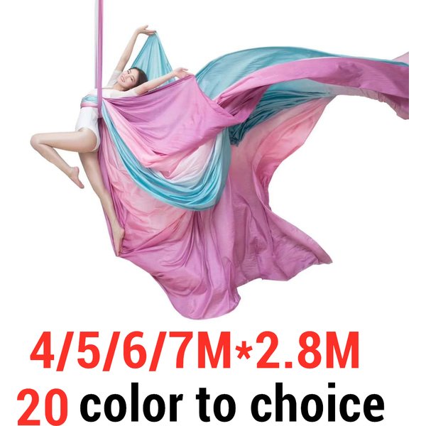 Gradientowy hamak do jogi Antygrawitacyjna huśtawka do jogi Aerial Silk 4/5/6/7M Pas do jogi Stretch Pilates
