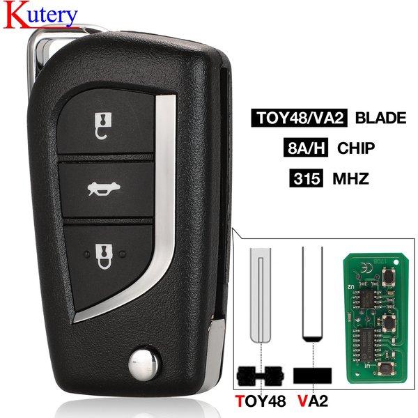 Kutery 315mhz H Chip Flip Remote Auto Schlüssel Fob 2012 2013 2014 2015 2016 2017 für Toyota Corolla Levin toyota Auris/
